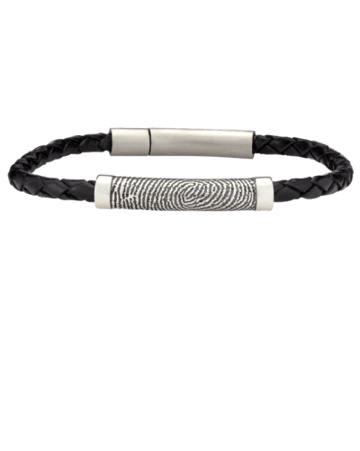 Fingerprint Rod Leather Bracelet